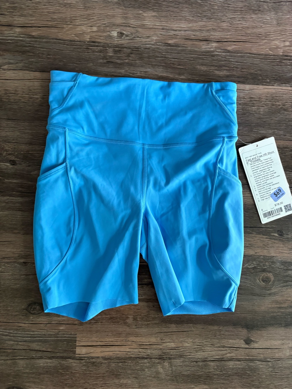 Lululemon fast and free size 4 6in nwt shorts